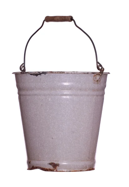 Old rustic bucket — Stock Photo, Image