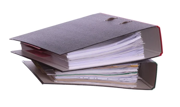 Two binder with lot of papers — Stock Photo, Image