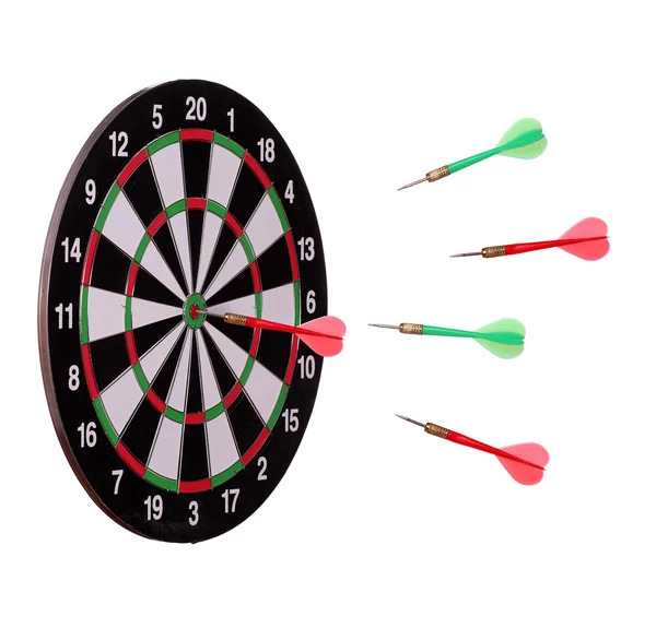 Arrows flying to dard board — Stock Photo, Image