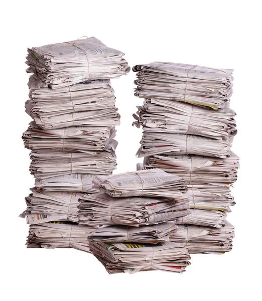 Reciclagem de jornal — Fotografia de Stock