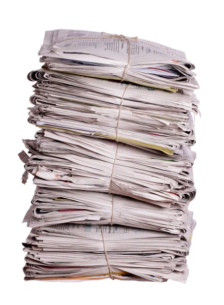 Stacked old newspapers — Stock Photo, Image