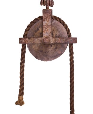 Old wooden hoist clipart
