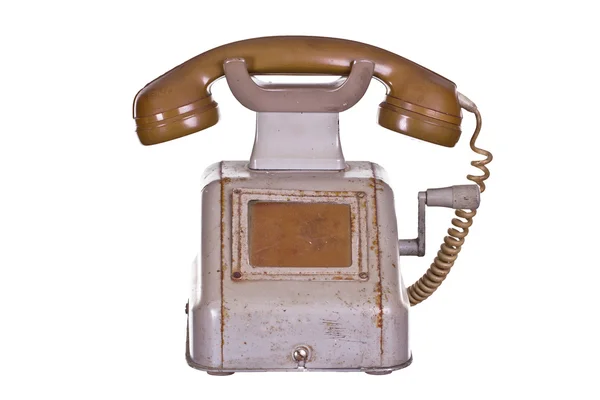 Telefone velho com manivela — Fotografia de Stock