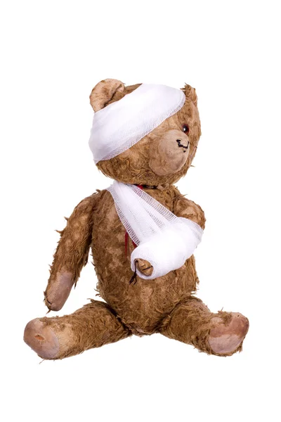 Kranker Teddybär — Stockfoto