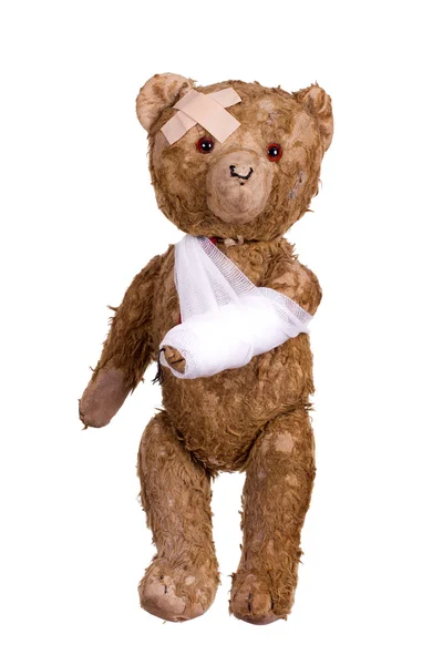 Kranker Teddybär — Stockfoto