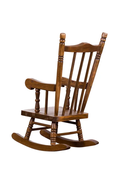 Старое деревянное кресло-качалка — стоковое фото