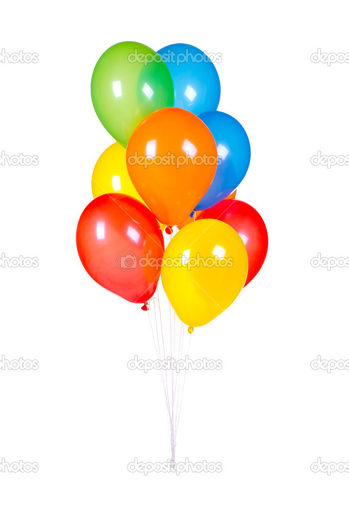 Lot of colorful balloons