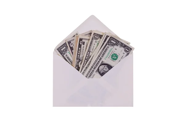 Envelope with dollar notes — Stock Photo, Image