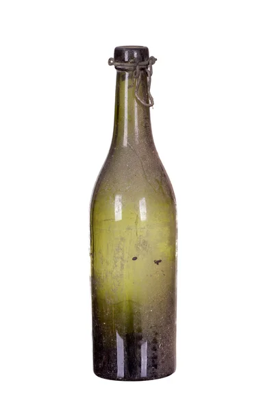 Sehr alte staubige Flasche lizenzfreie Stockbilder