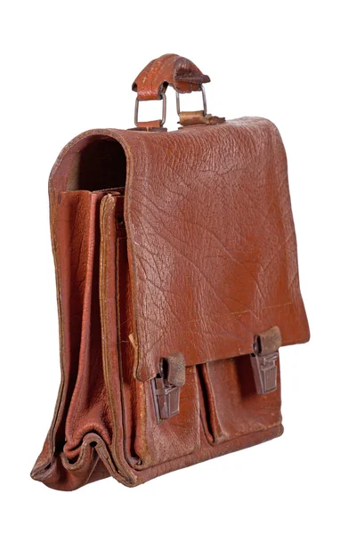 Old leather briefcase — Stock Photo, Image