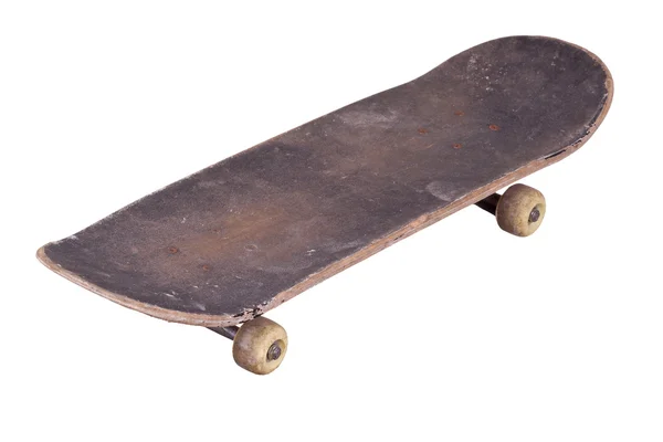 Starý použitý dřevěný skateboard — Stock fotografie