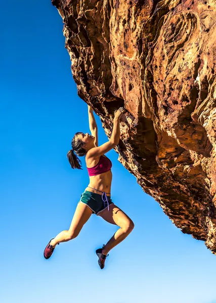 Adembenemend rock klimmer. — Stockfoto