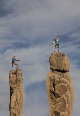 başarılı tırmanış ekibi.