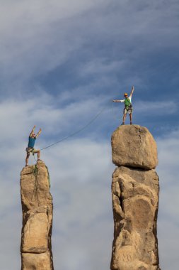 başarılı tırmanış ekibi.