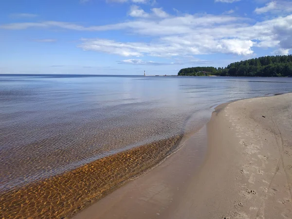 Latarnia Morska Vuohensalo Nad Jeziorem Ladoga — Zdjęcie stockowe