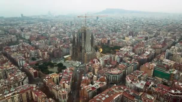 Temple Expiatori La Sagrada Familia στη Βαρκελώνη, Καταλονία, Ισπανία. — Αρχείο Βίντεο