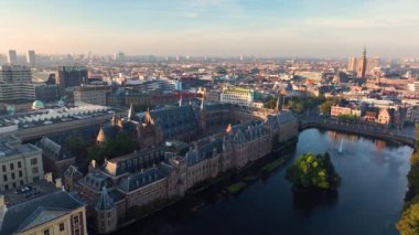 Binnenhof, Den Haag 'da havadan çekilmiş. Hollanda