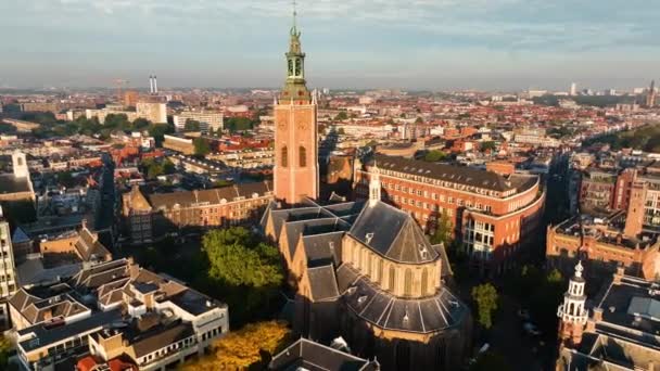 Binnenhof Den Haagu Vzdušném Záběru Nizozemsko — Stock video