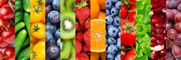 Frutas Verduras Antecedentes Comida Fresca Alimento Saludable —  Fotos de Stock