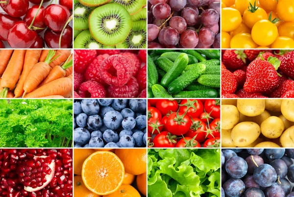 Background Fruits Vegetables Berries Fresh Food Healthy Food Vitamins — Stock Photo, Image