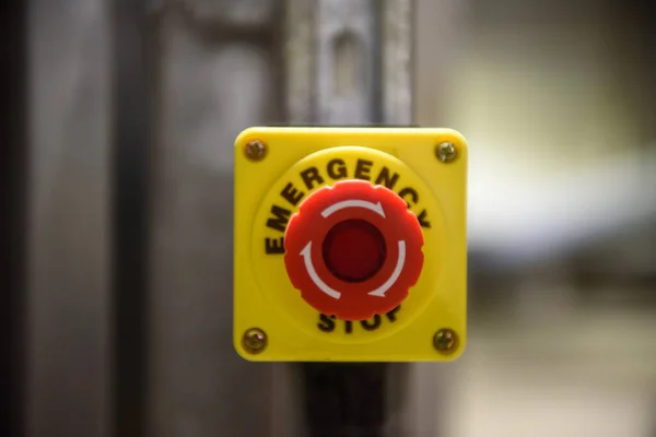 Red Emergency Stop Button Close Royalty Free Stock Images