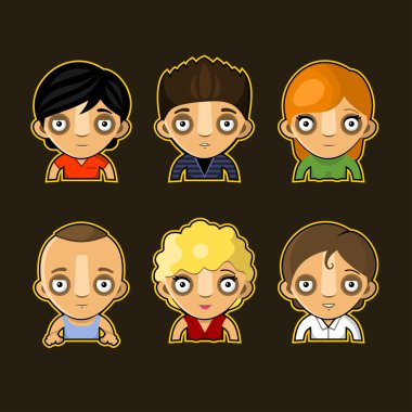 çizgi film çocuk yüz simgesi