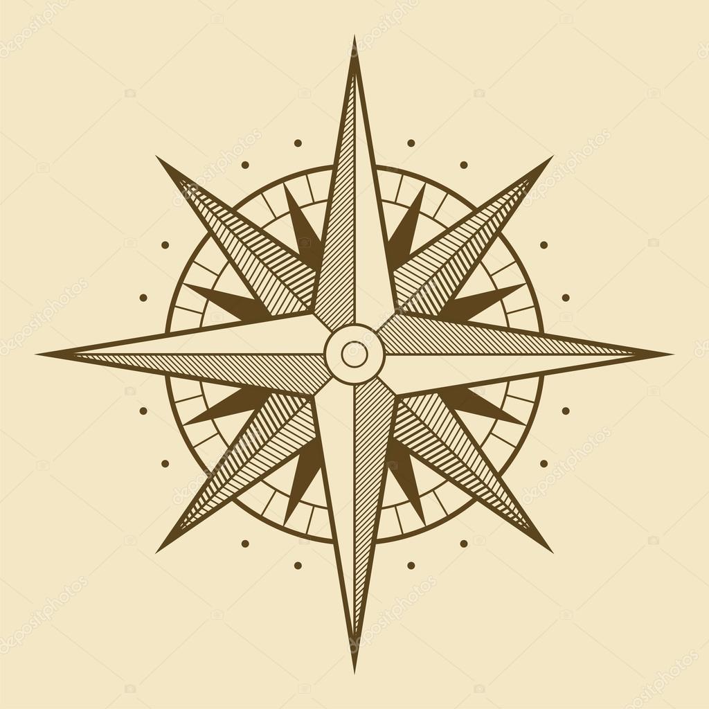 rüzgar gülü, wind rose Stock Vector