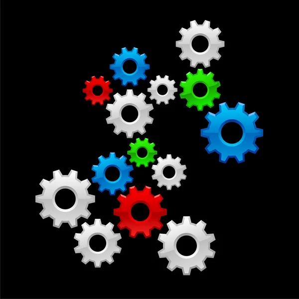 Color Gears — Stock Vector