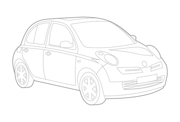 Silueta de coche — Vector de stock