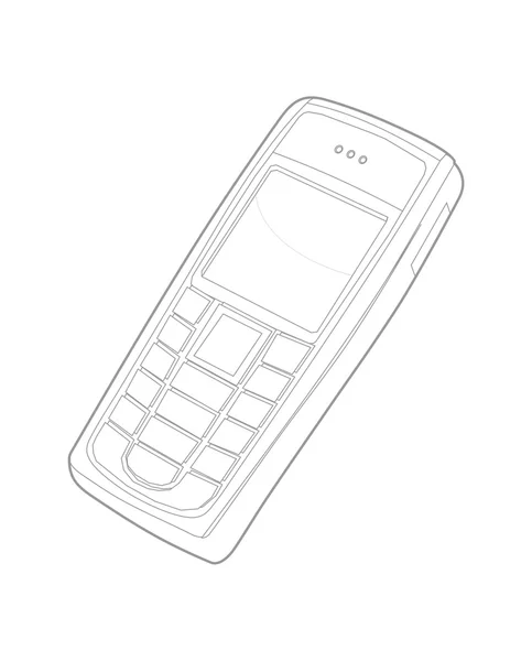 Silhouette de téléphone — Image vectorielle