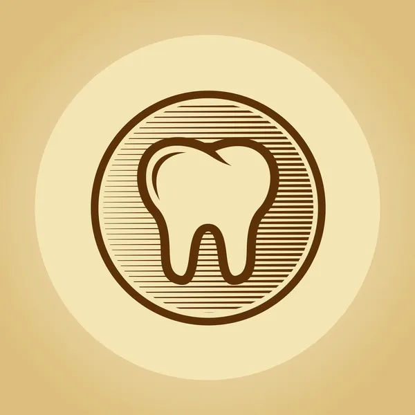 Retro tarzı diş logosu. — Stok Vektör
