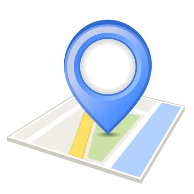 haritada mavi pin