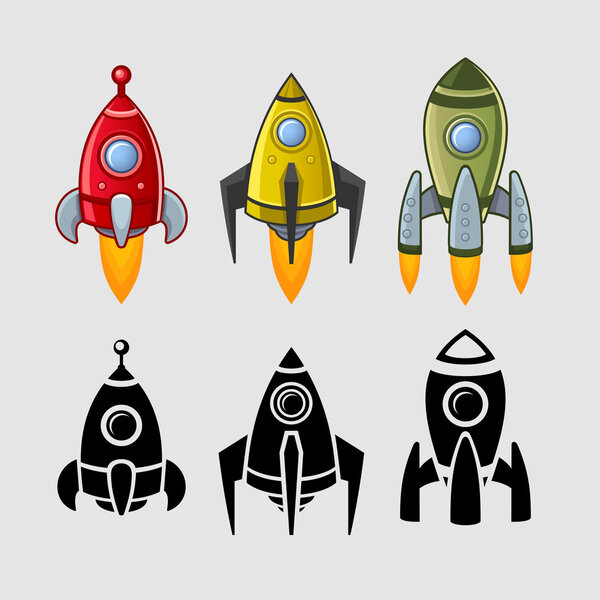 Spaceships set color and black
