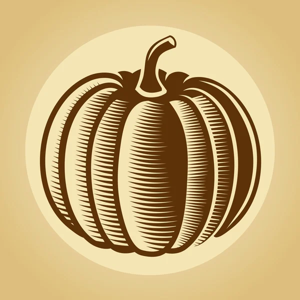 Etiqueta de calabaza en estilo vintage retro — Archivo Imágenes Vectoriales