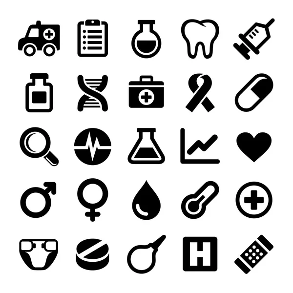 Conjunto de iconos médicos — Vector de stock