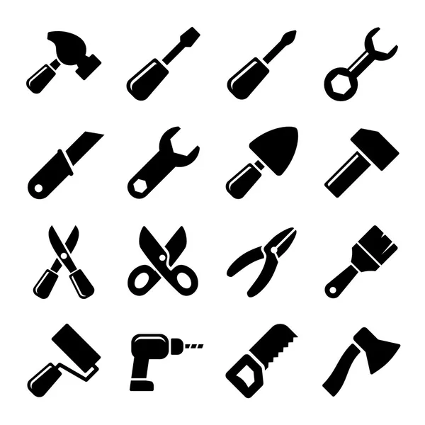 Zestaw ikon narzędzi roboczych — Wektor stockowy