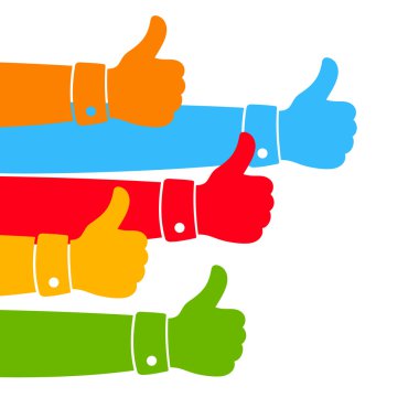 Like and Thumbs Up illustration. clipart