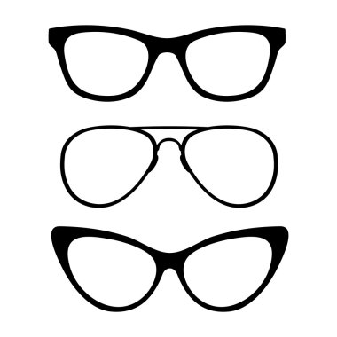 Set of classic glasses clipart