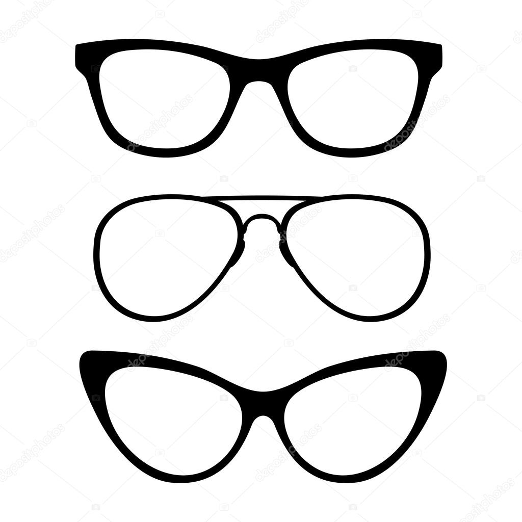 Set of classic glasses