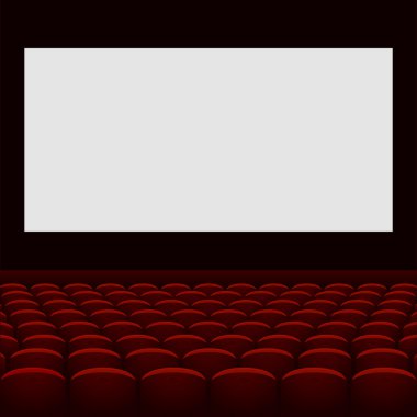 Sinema Tiyatro ekran ve koltuk.