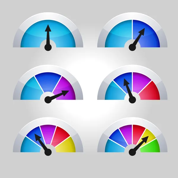 Conjunto de indicadores diagrama — Vector de stock