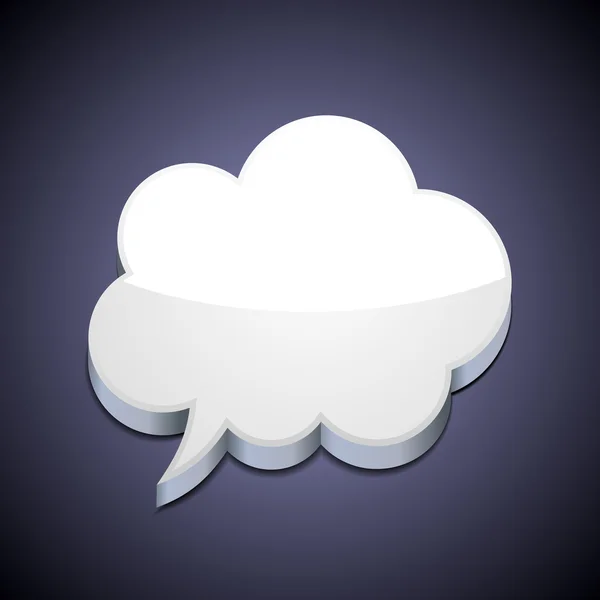 Speech Bubble Cloud — Stock Vector