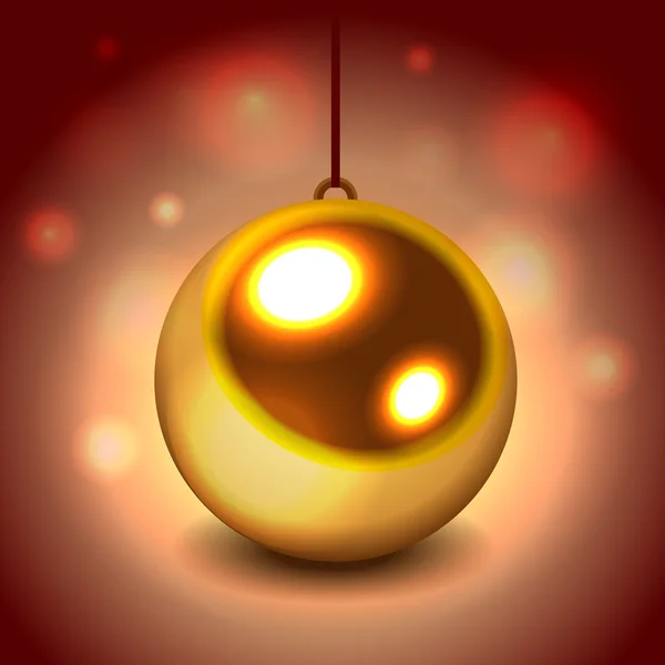 Glitter christmas ball — Stock Vector