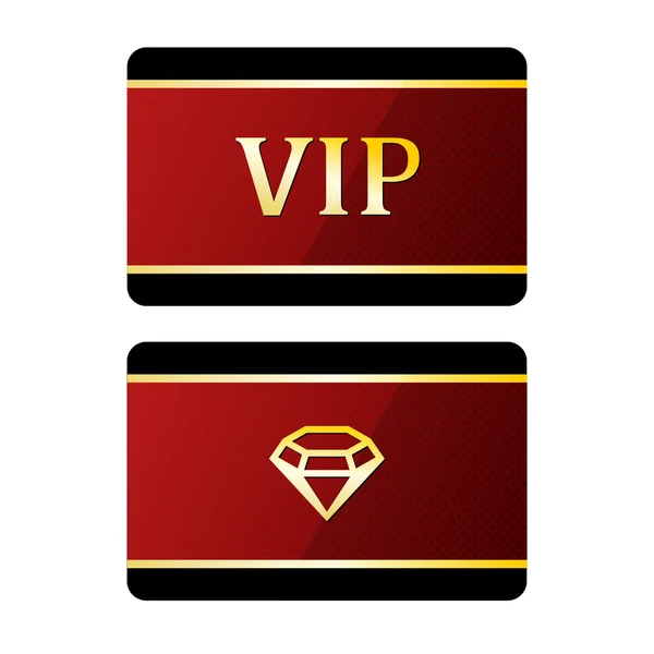 Vip cards with diamond — Stock Vector