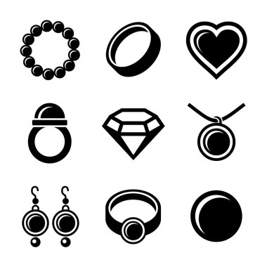 Jewelry Icons set clipart