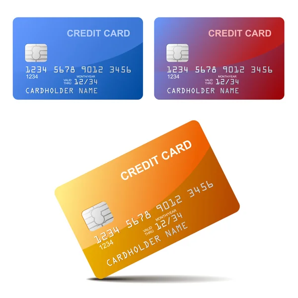 Realistische Vektor-Kreditkarte — Stockvektor