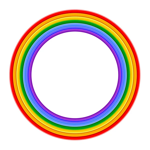 Kleurrijke regenboog ring vectorillustratie — Stockvector