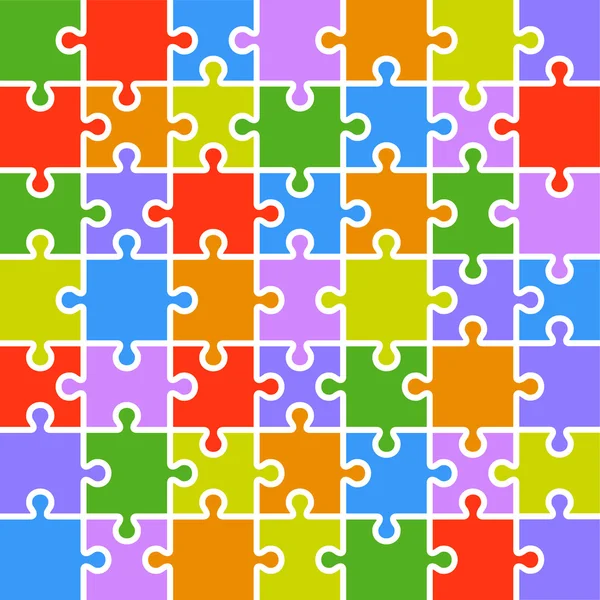 Puzzle puzzle modèle de pièces de couleur. 7x7 pièces . — Image vectorielle