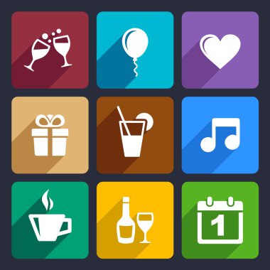 29 kutlama ve parti Icons set