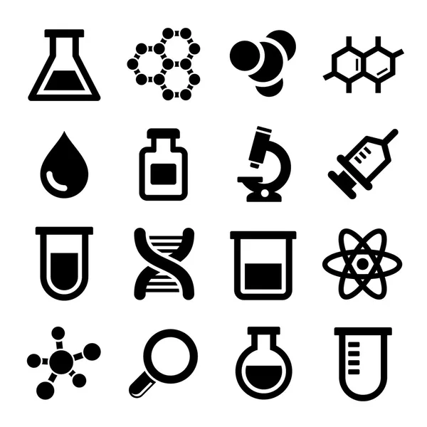 Conjunto de iconos químicos Vector De Stock